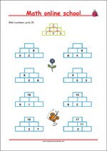 Addition up to 20 - Math Worksheets 1st Grade
