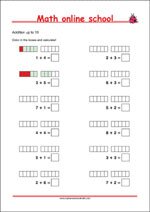 Addition up to 20 - Math Worksheets 1st Grade