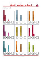 Addition up to 20 - Math Worksheets 1st Grade