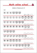 Addition up to 20 - Math Worksheets 1st Grade