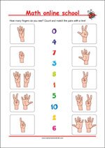 Counting and Matching - Math Worksheets 1st Grade