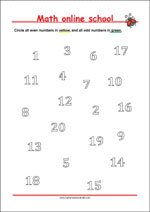 Counting and Matching - Math Worksheets 1st Grade