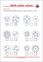 Counting and Matching - Math Worksheets 1st Grade