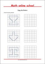 Mirror images - 1st Grade Math Worksheets