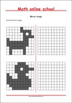 Mirror image - 1st Grade Math Worksheets