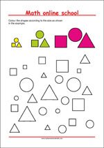 Shapes and Forms Big and Small - 1st Grade Math Worksheets