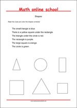 Shapes and Forms Logic Riddle - 1st Grade Math Worksheets