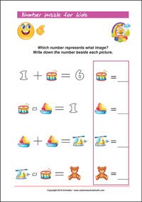 Number Puzzle - Change the picture with the correct number