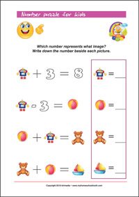 Number Puzzle - Change the picture with the correct number