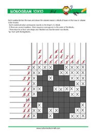 Nonogram Free Nonogram Worksheets for Children