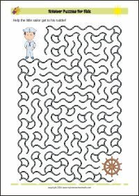 Free Summer Maze-Worksheets for Kids Free Printable Summer-Maze Worksheet for Children